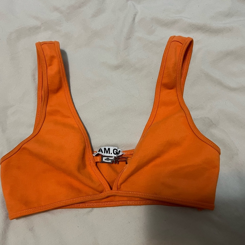 I.AM.GIA orange lucid orange top women's size small trendy cute top